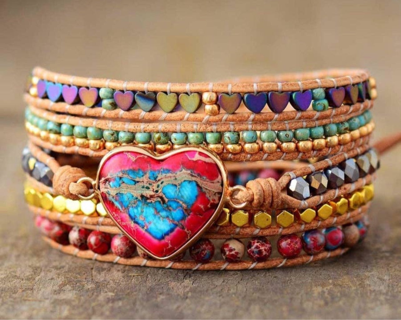 Leather wrap bracelets hot sale with crystals