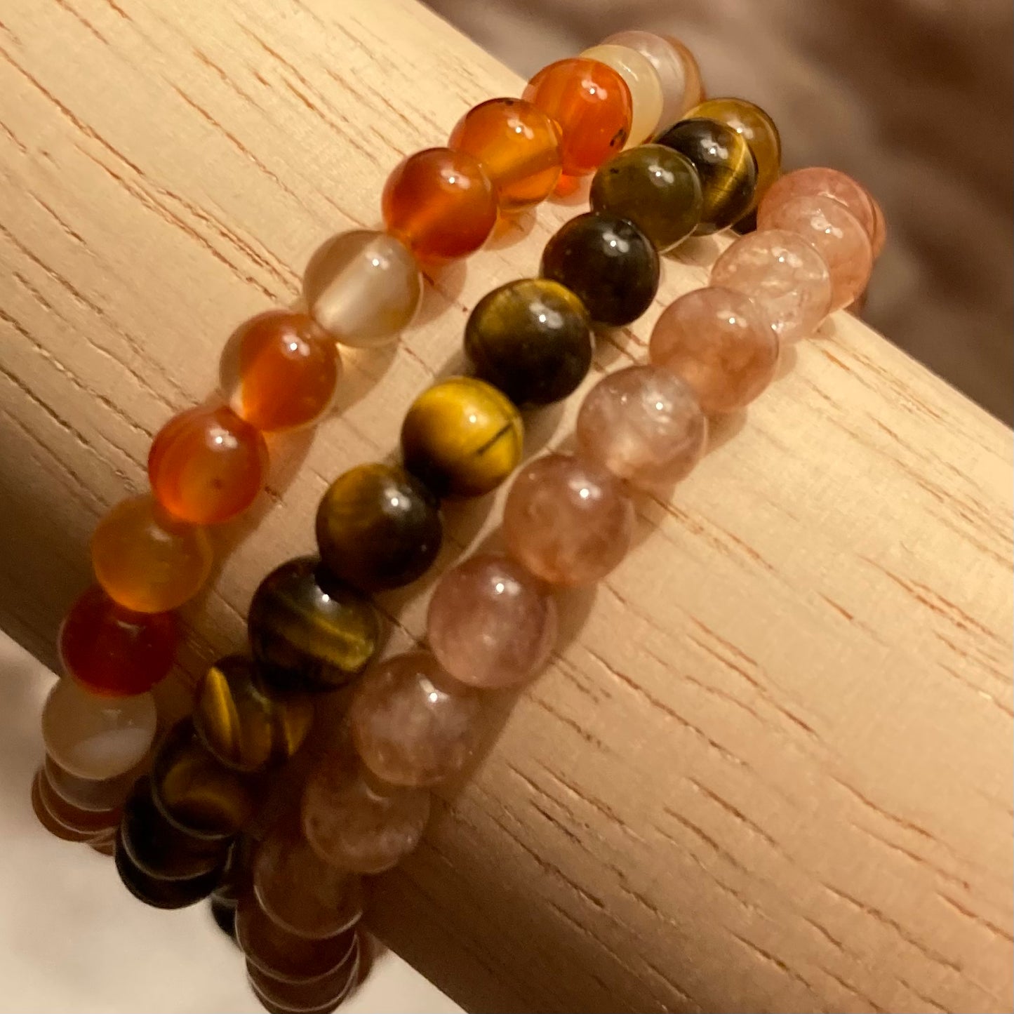 Tigers Eye 4mm Round Bead Bracelet