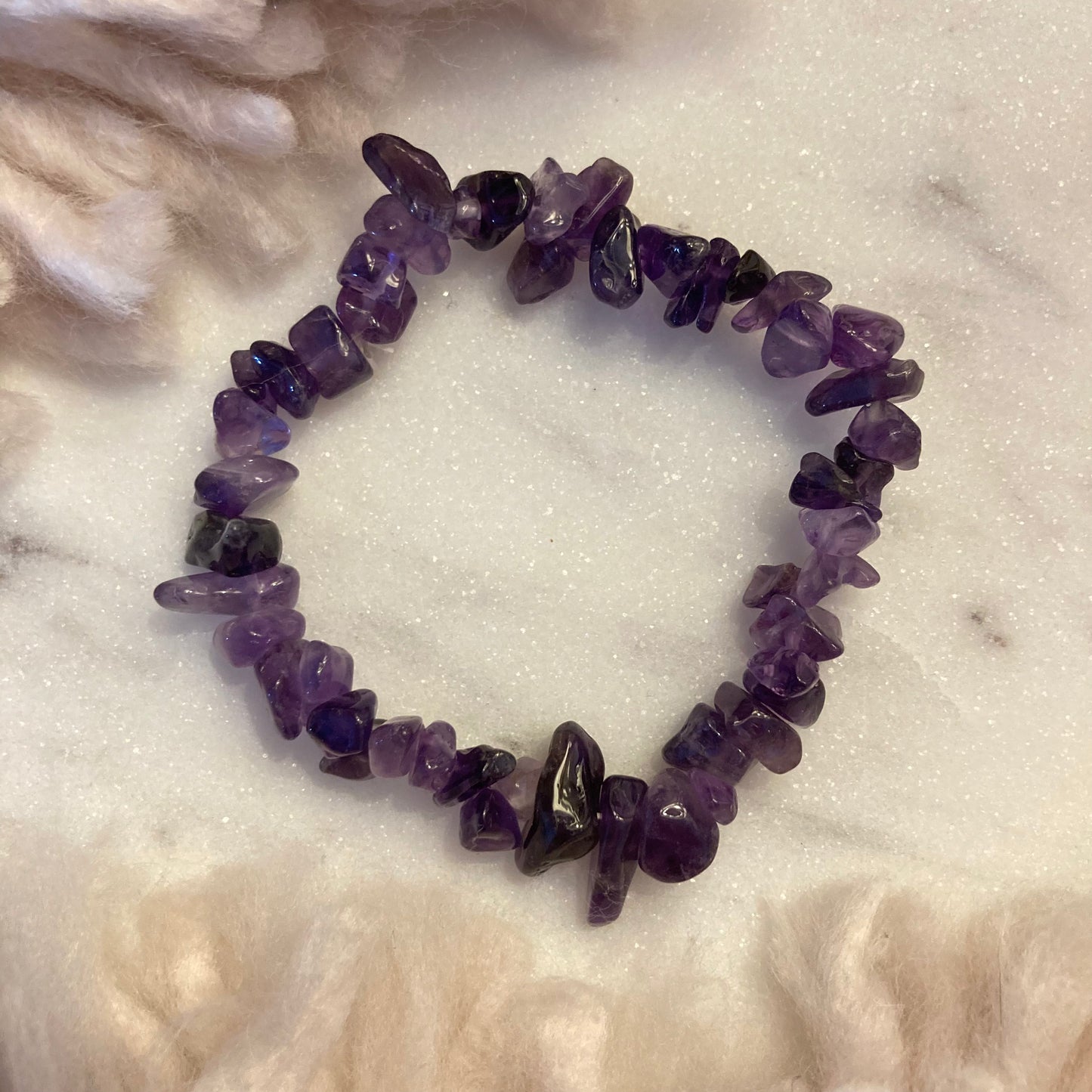 Amethyst Crystal Chip Bracelet