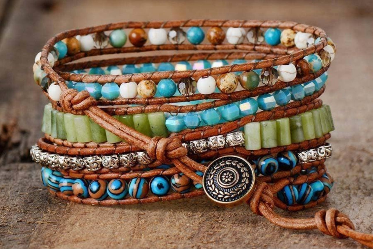 Turquoise Jasper Wrap Bracelet