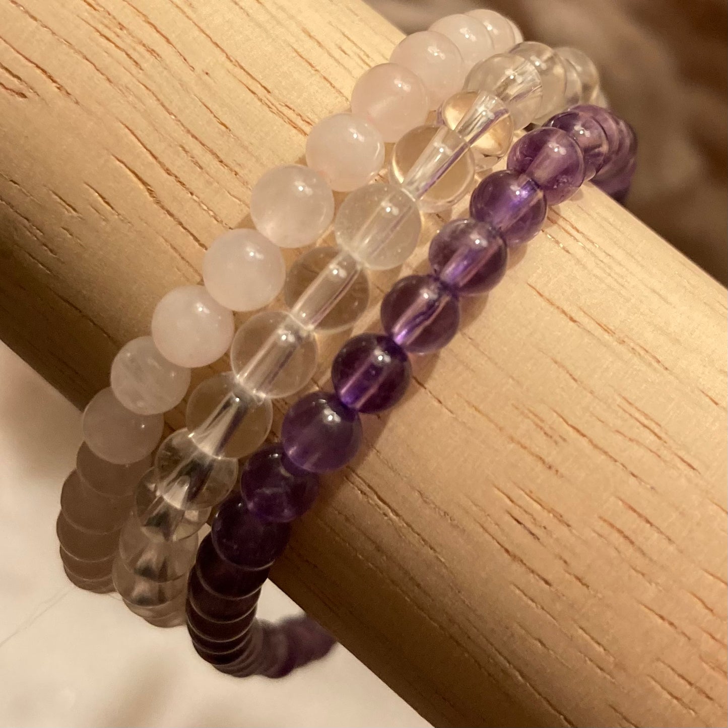 Rose Quartz 4mm Round Bead Bracelet