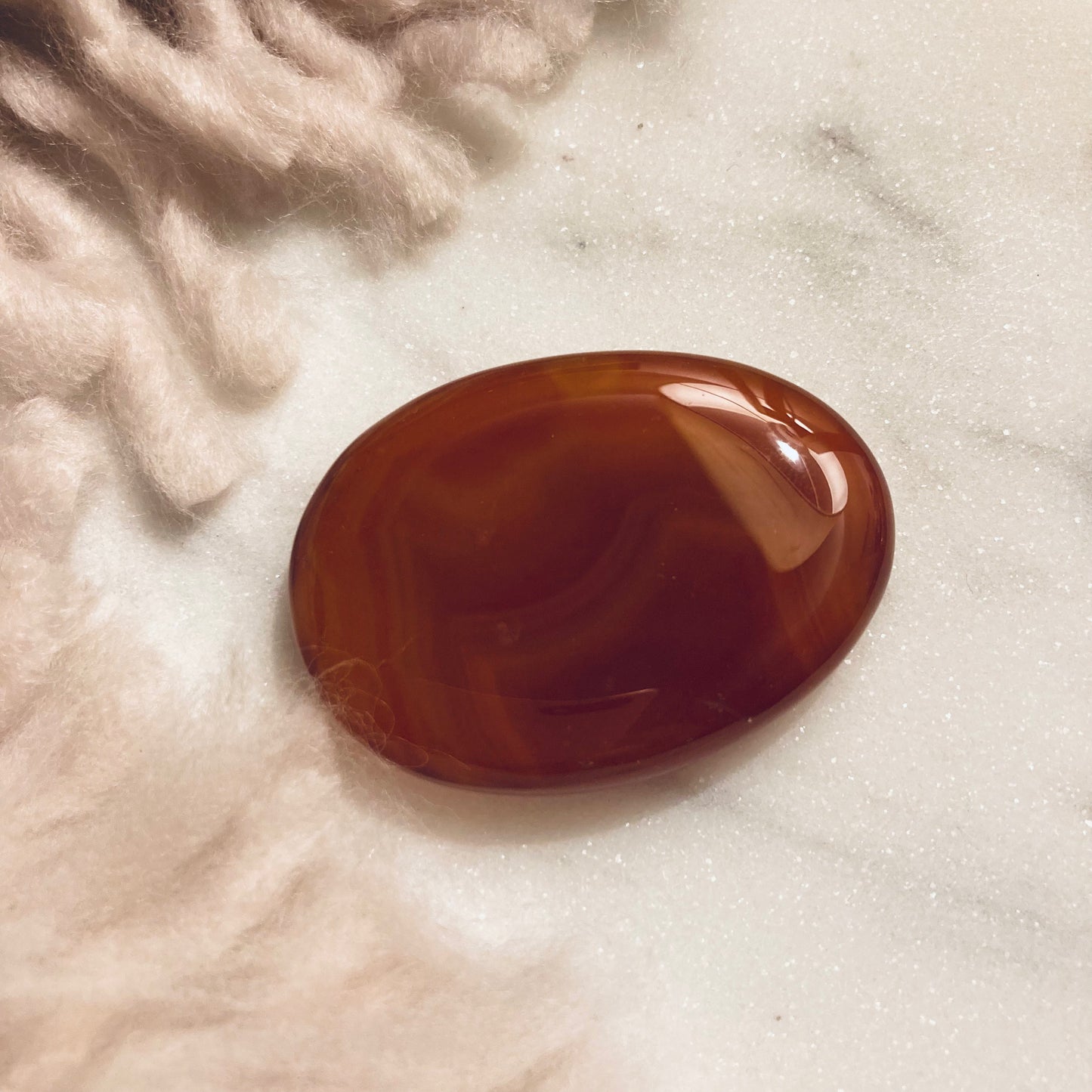 Carnelian Large Flat Tumble