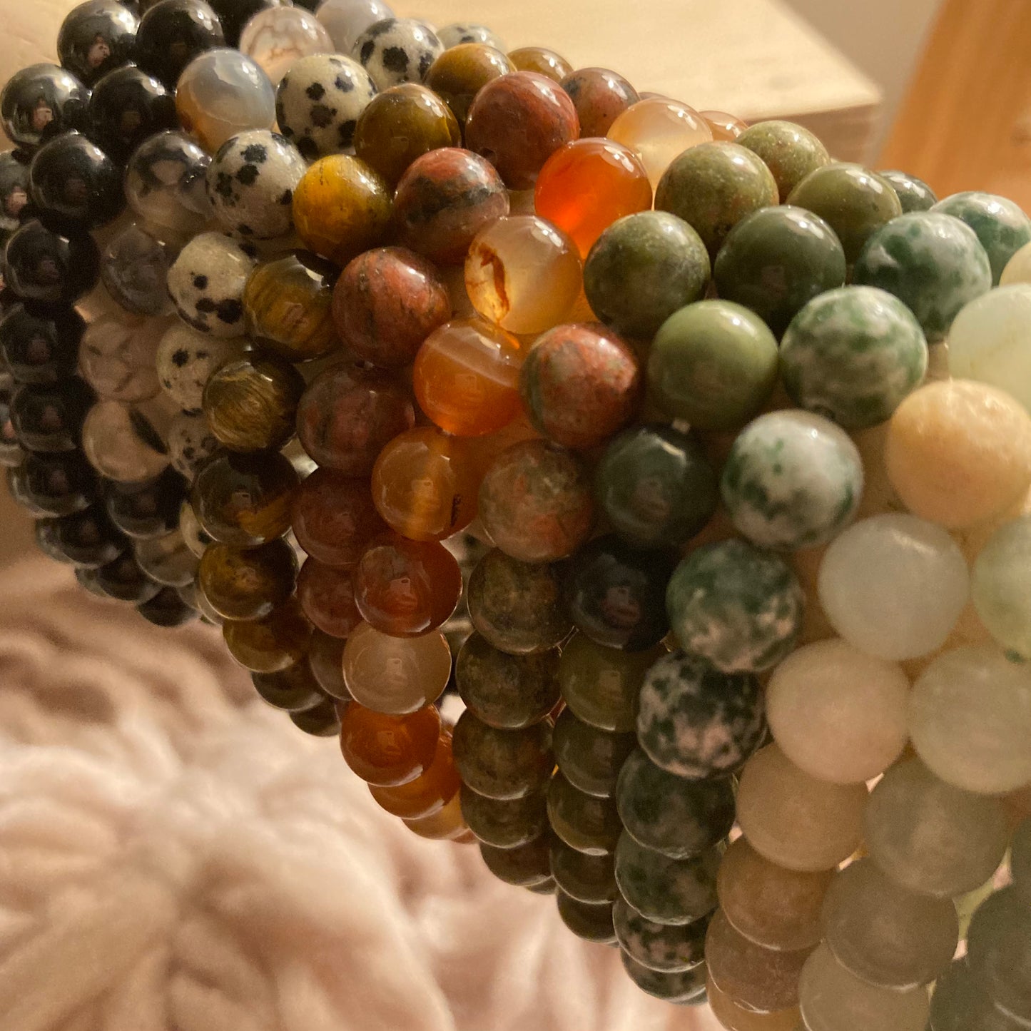 Canadian Jade 8mm Round Bead Bracelet
