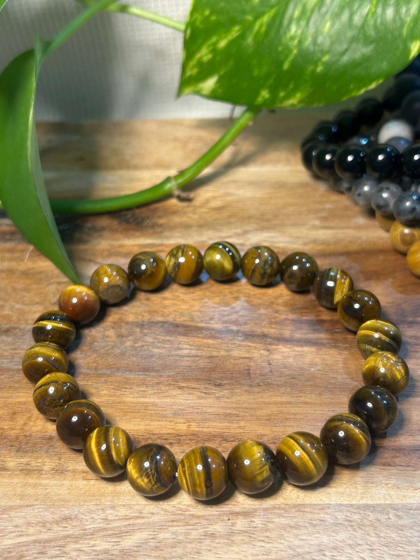 Tiger’s Eye Stretch Bead Bracelet - Large Size