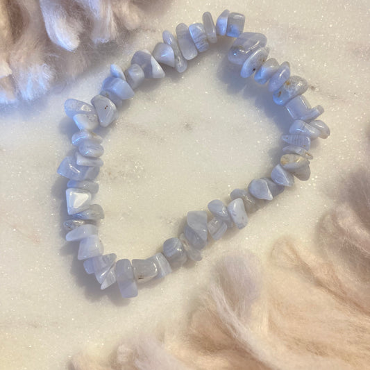 Chalcedony Crystal Chip Bracelet