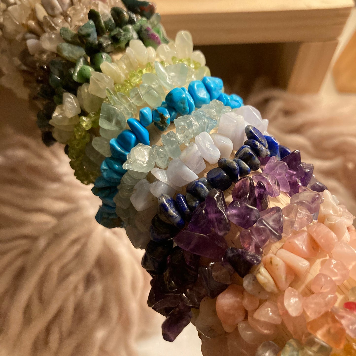 Amethyst Crystal Chip Bracelet
