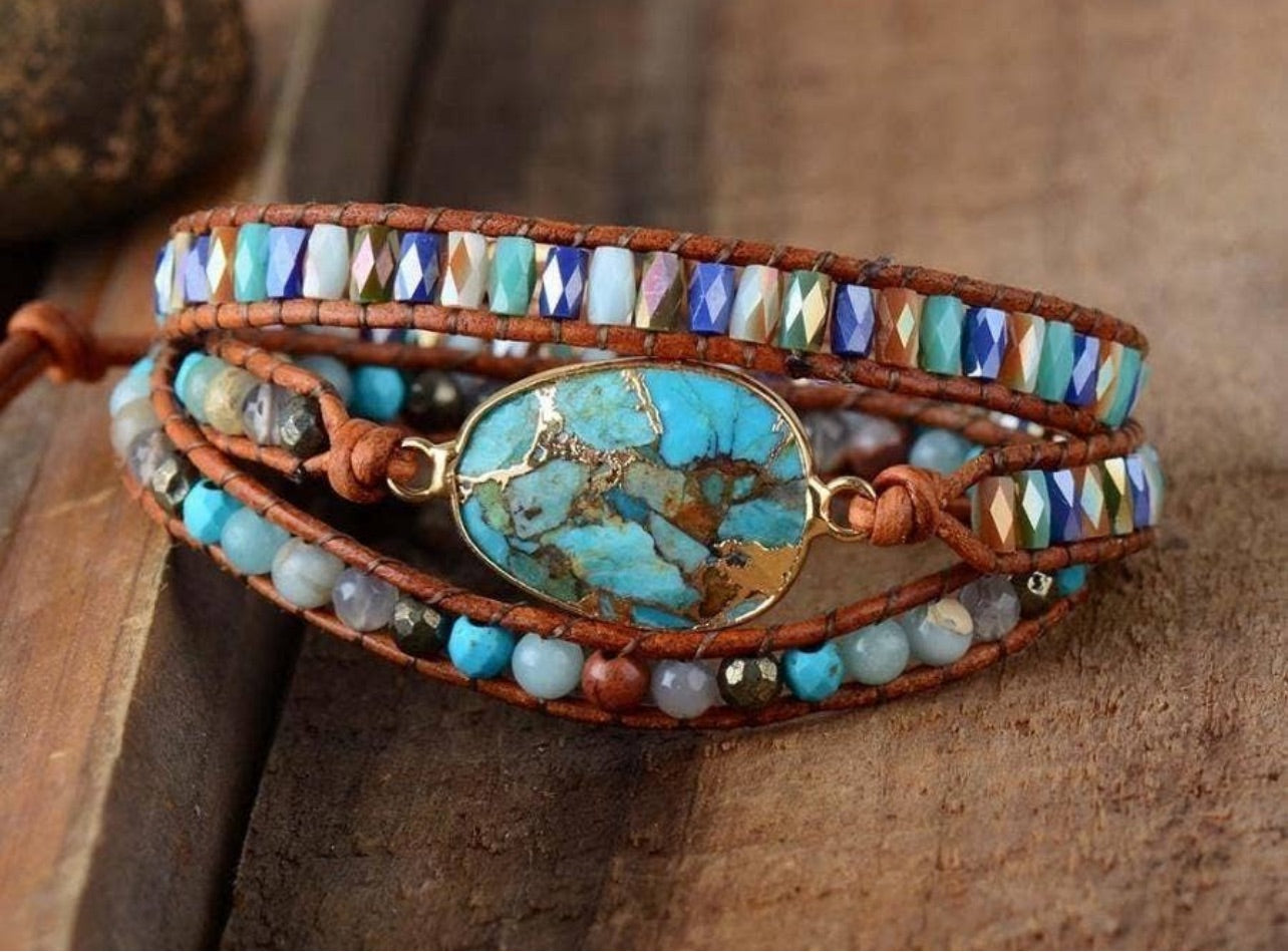 Turquois Jasper Wrap Bracelet
