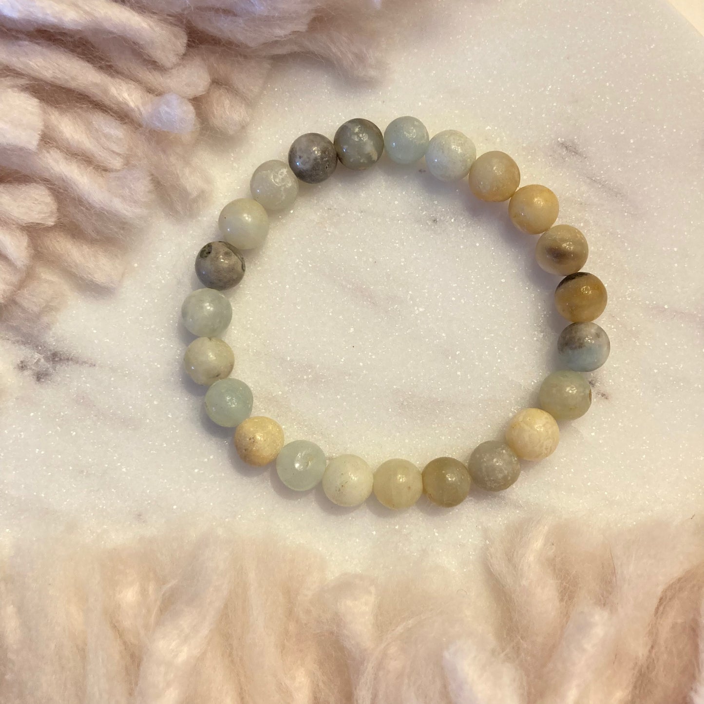 Amazonite 8mm Round Bead Bracelet