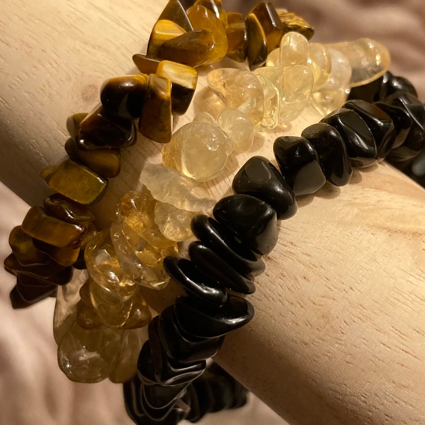 Tigers Eye Crystal Chip Bracelet