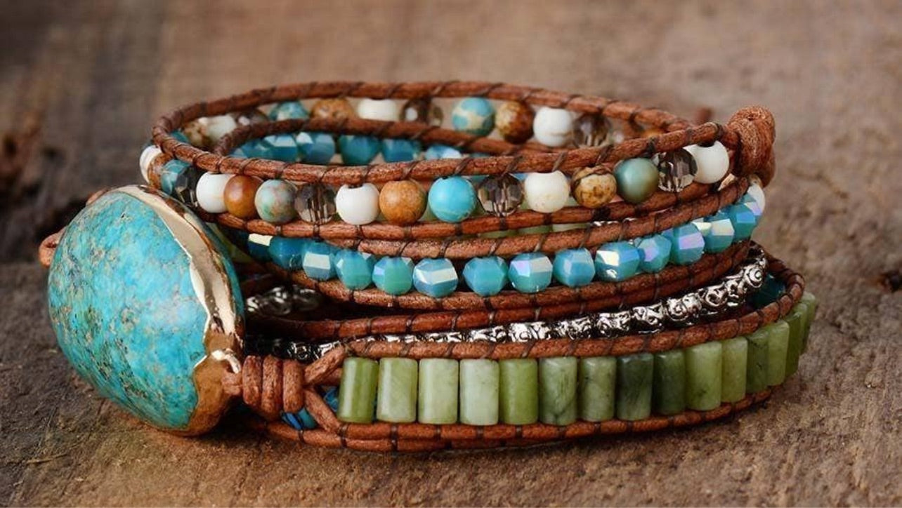 Turquoise Jasper Wrap Bracelet