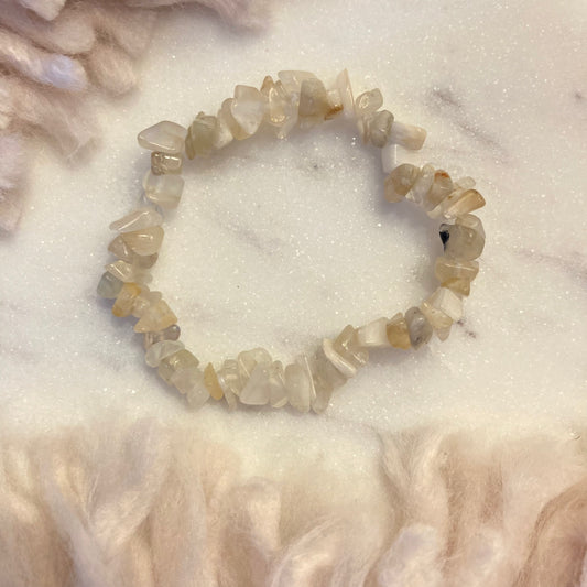 Moonstone Crystal Chip Bracelet