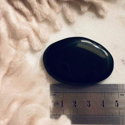 Black Obsidian Large Flat Tumble