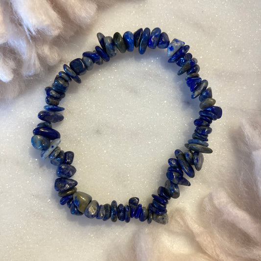 Lapis Lazuli Crystal Chip Bracelet