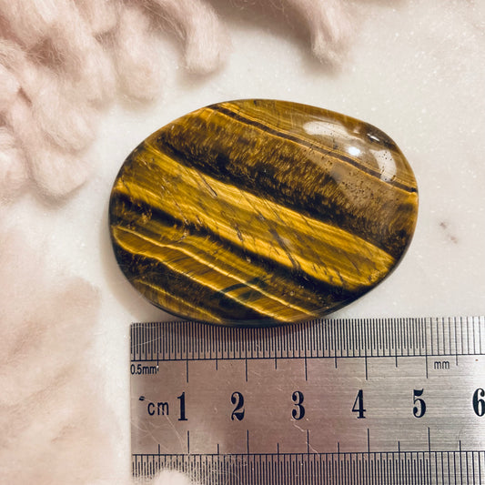 Tigers Eye Large Flat Tumble