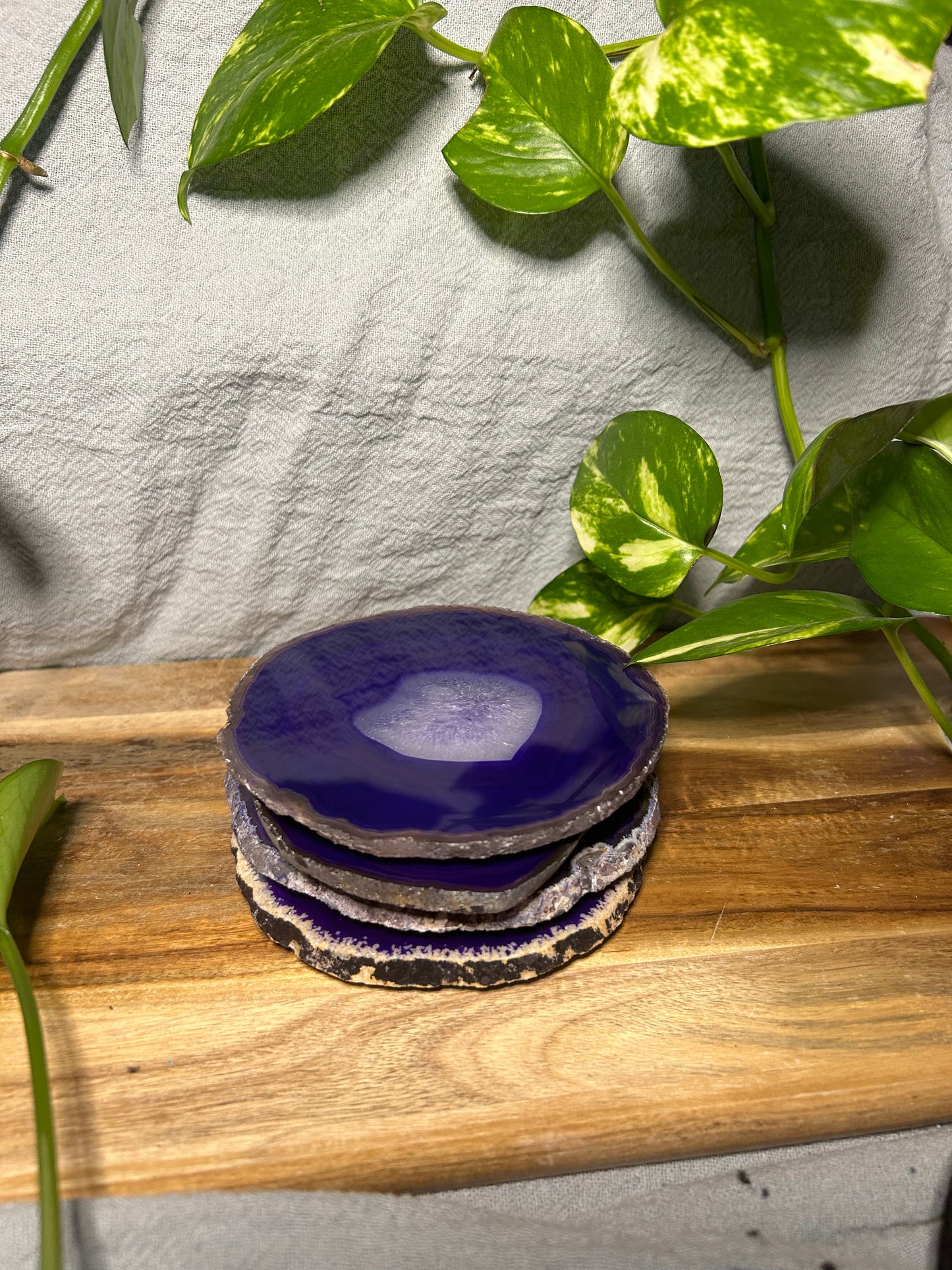 Purple Agate Coaster Set of 4