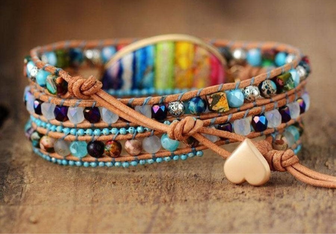Rainbow Chakra Wrap Bracelet