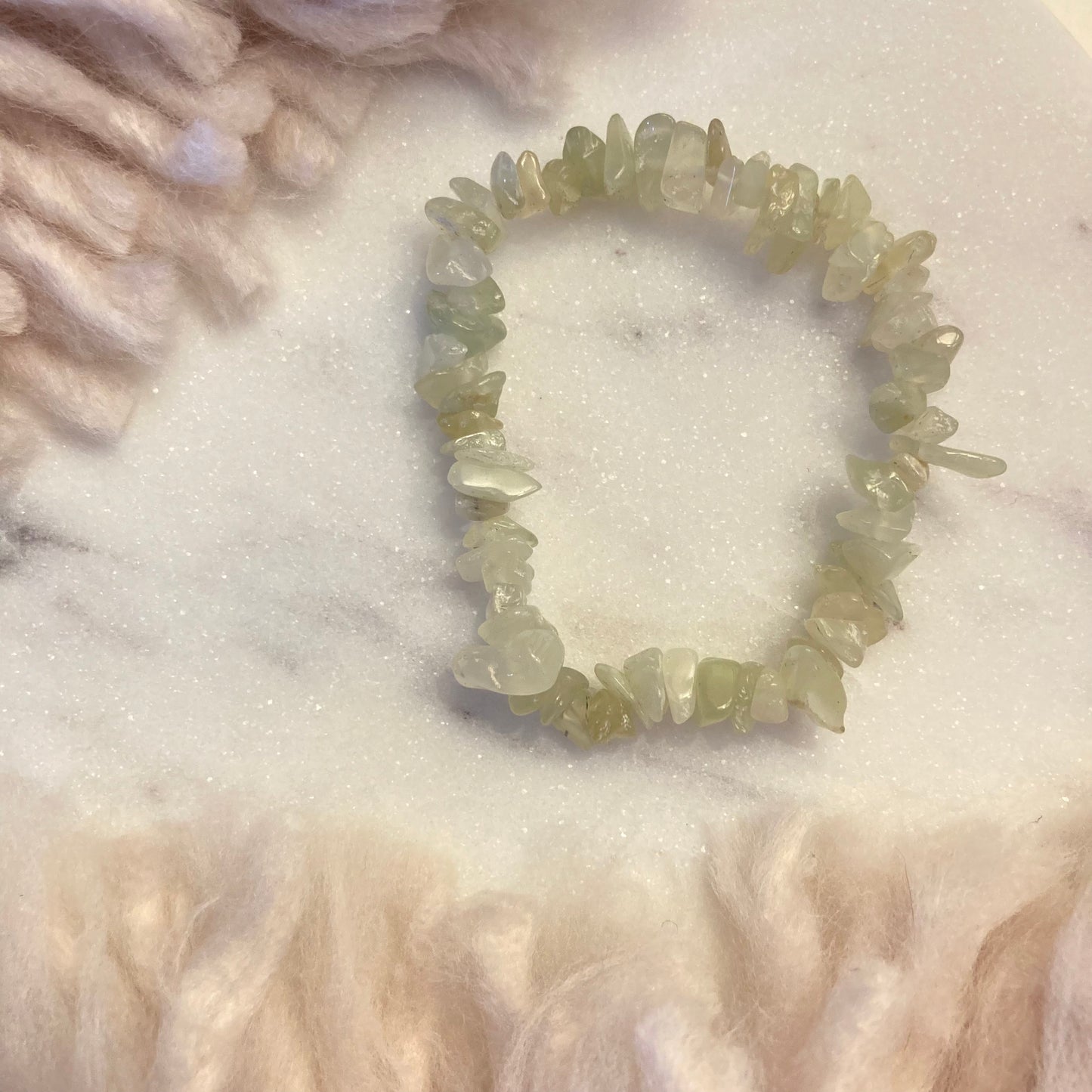 New Jade (Serpentine) Crystal Chip Bracelet